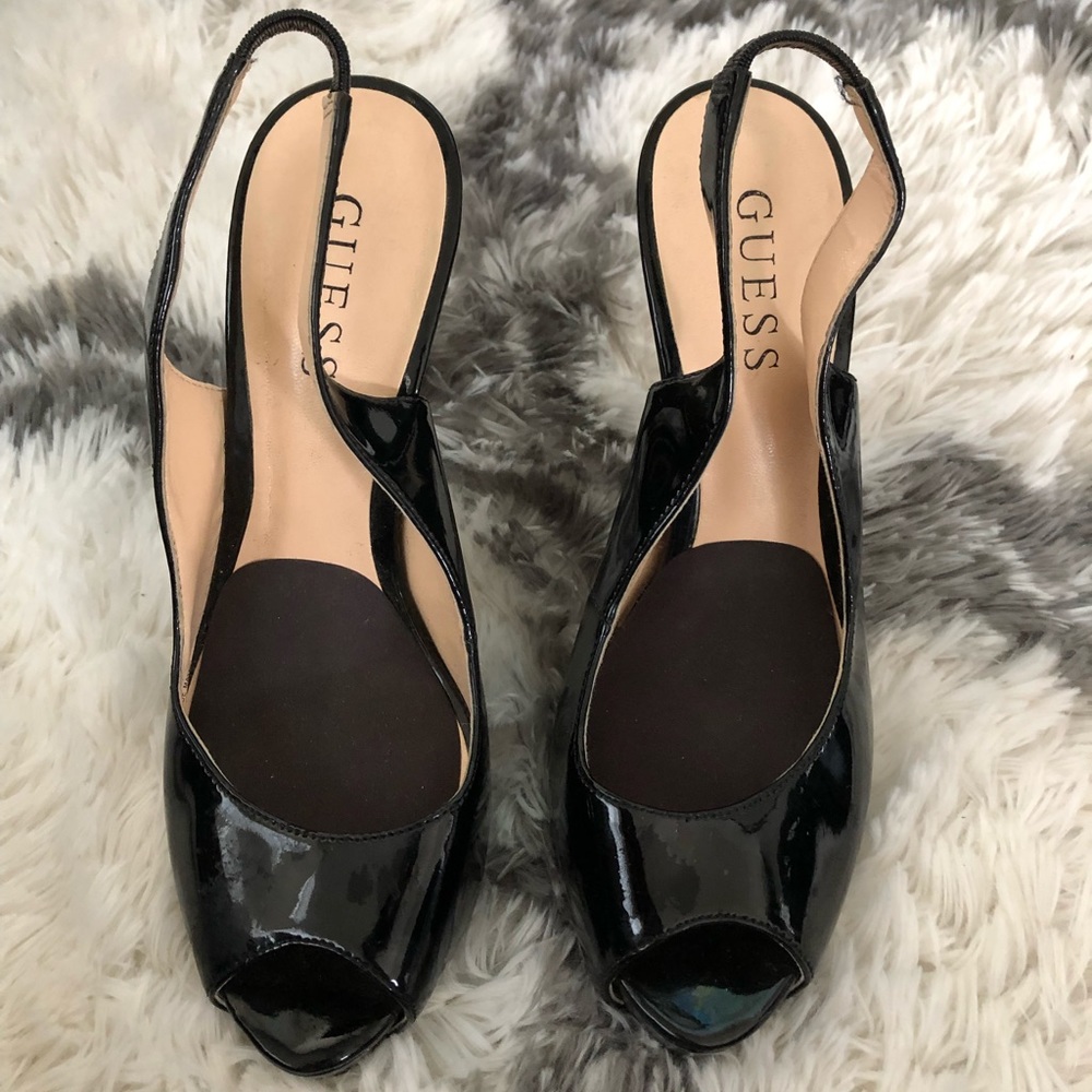 Guess Platform Sling Back Pumps